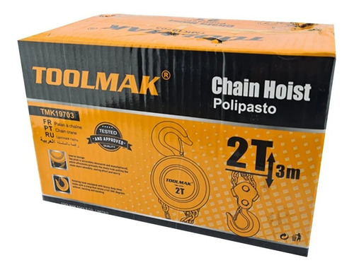 Tecle Con Cadena Manual 2 Tonelada 3 Metros Toolmak