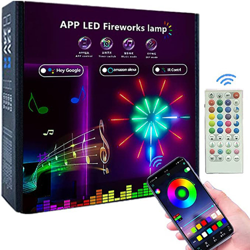 Luces De Tira De Fuegos Artificiales Led Rgb Bluetooth Firew