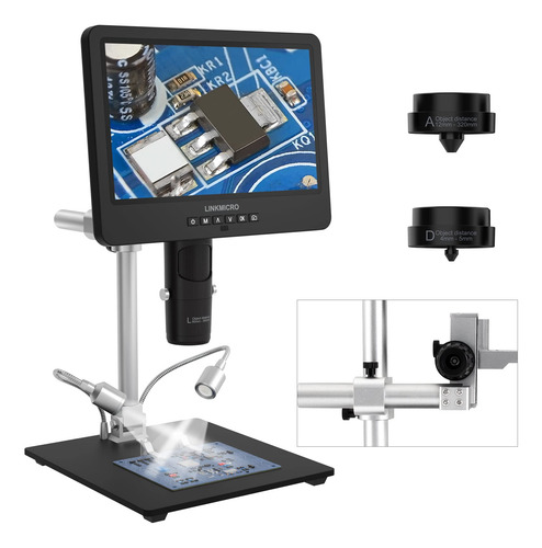 Microscópio Digital Linkmicro Lm249ms 2000x Com 3 Lentes 10.
