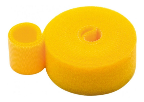 Velcro Doble Faz 25 Mts X 50mm Ancho.amarillo. Amarra Cables