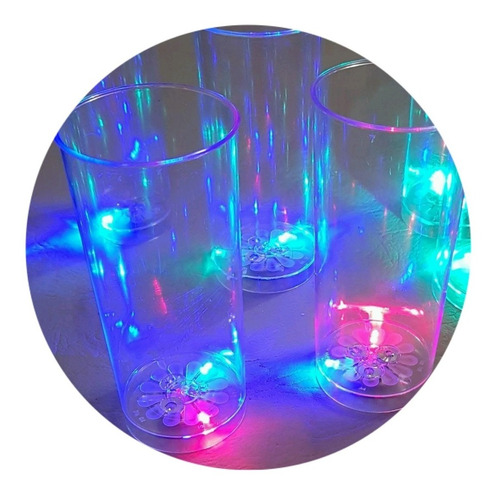100 Vasos Luminosos Luz Led Fiestas Cotillon Luminoso Led