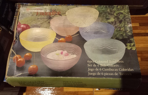 Juego 6 Bowls O Compoteras De Indonesia - Excelente Estado! (Usado)