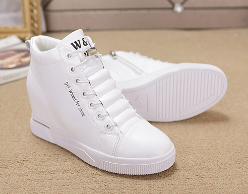 Zapatillas De Deporte De Caña Alta Con Plataforma De Cuña