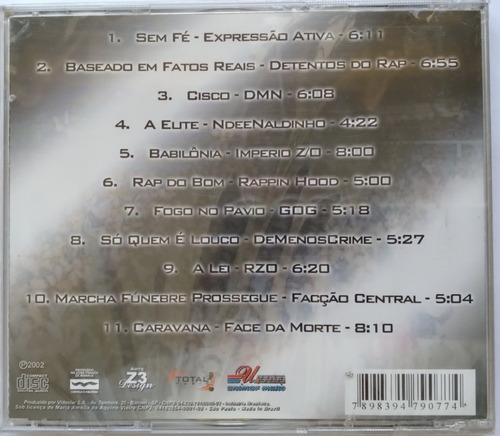 Cd Só Rap Ao Vivo Vários Sem Fé Expressão Ativa Orig L Fabri