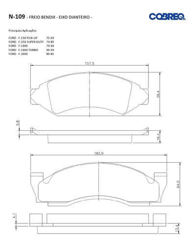 Pastilha De Freio Dianteira F1000 79/../84 / A/c/d20 85