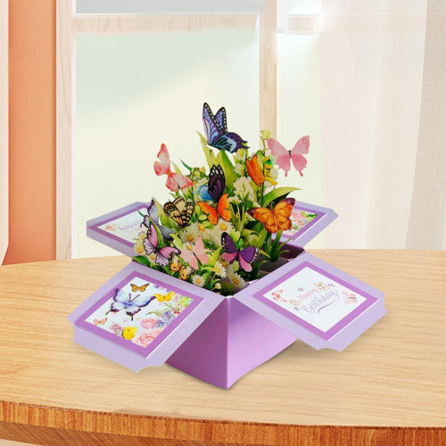 Bouquet De Flores De , Tarjeta De Felicitación, Violeta