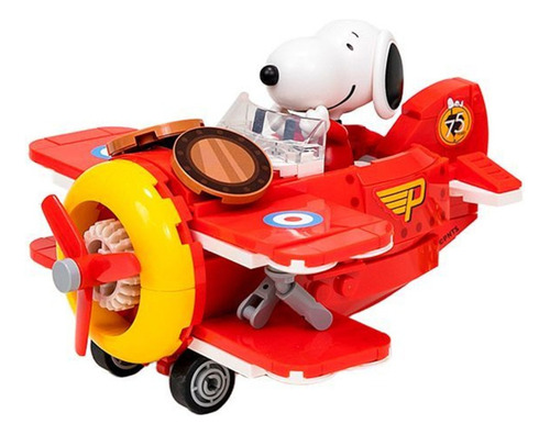 Juego Construcción Snoopy Pantasy Peanuts Biplane Cantidad De Piezas 180