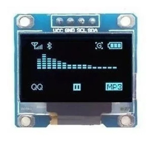 Display Oled Serial 0.96 128x64 I2c Azul P/ Arduino