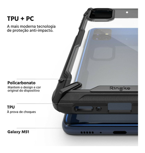 Funda antiimpacto - Samsung Galaxy M51 - Ringke Fusion X