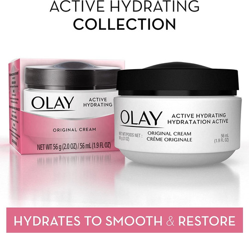 Hydratation Active Creme Original Dry Skin 56 ml Olay Tiempo de aplicación Día/noche Tipo de piel Todo tipo de piel