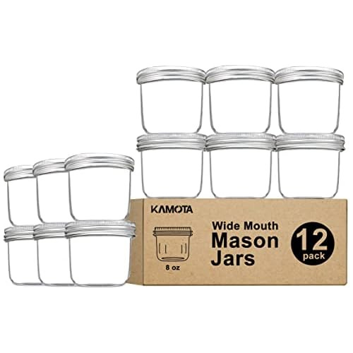 Tarros Mason De Boca Ancha Kamota De 8 Oz, Tarros De Co...