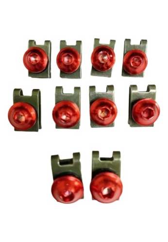 Tornillos 6 Mm Rojo Para Moto Pollerita Gs