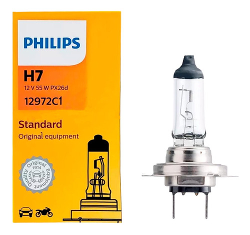 Lampara Philips H7 Standard 12v 55w Px26d - 12972c1 