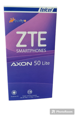 Celular Zte Smartphone Axon 50 Lite, Chip Nuevo Y 100 Pesos De Recarga Última Pieza, Original De Telcel