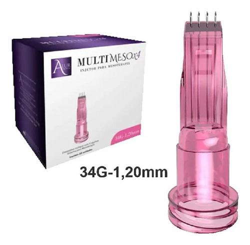 Injetor Multiplo Mesoterapia Multimeso 4 Agulhas 34g 1,20mm