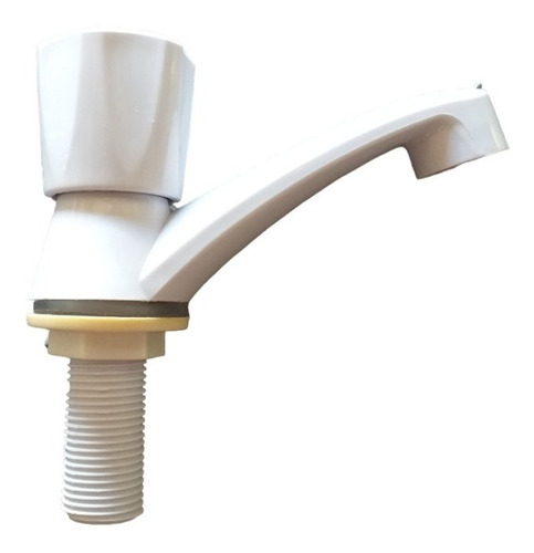 Llave Individual Para Lavamanos Blanca Abs