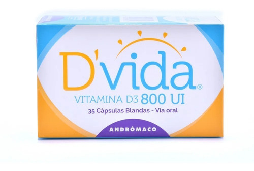 Andromaco Dvida Vitamina D3 800 Ui 35 Cápsulas Blandas