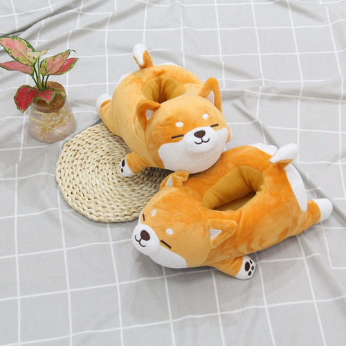 Imagen 2 de 9 de Pantuflas Perrito Shiba Inu Kawai Cerradas