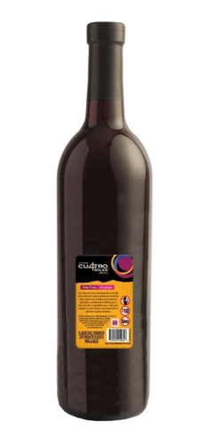 Imagen 2 de 6 de Vino Tinto Afrutado Mexicano Cuatro Soles Blend 750ml
