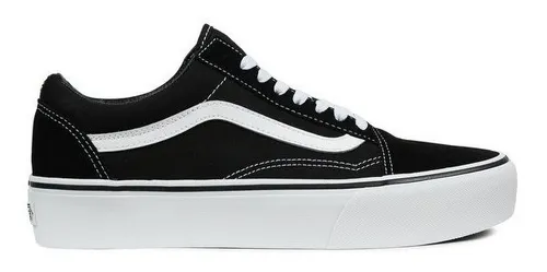 Vans old skool negras con clearance plataforma