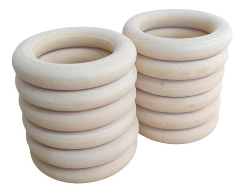 Anillos De Madera Para Macrame (55 Mm) X 12