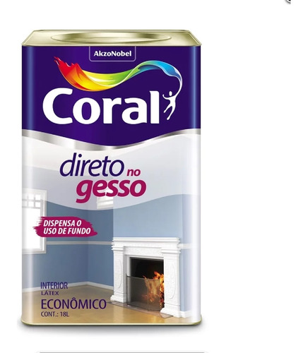 Tinta Para Gesso Coral Branco Fosco 18 Litros