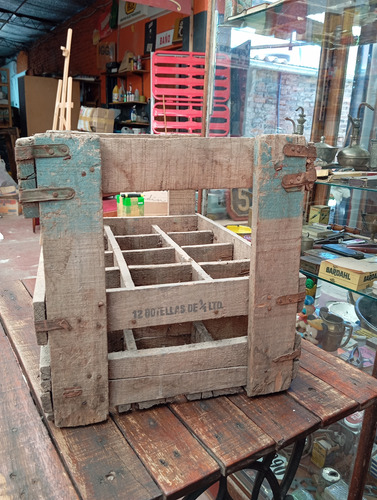 Antiguo Cajon Cerveceria Quilmes De Madera Año 1979 Ref. 699 (Usado)