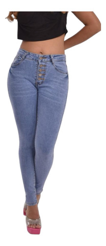 Jeans Para Mujer Marca Surprise Stretch De Botones