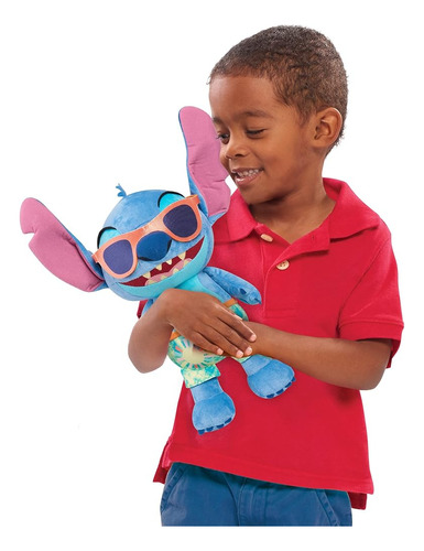 Disney Street Beach Large Plush Stitch, 17-inch Stuffed Anim