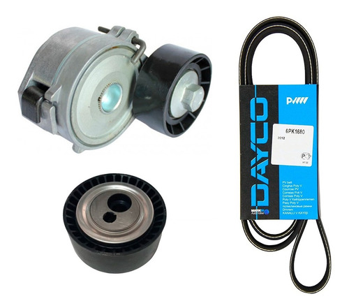 Kit Poly V Correa + Tensor Dayco P/ Peugeot 207 1.9 D