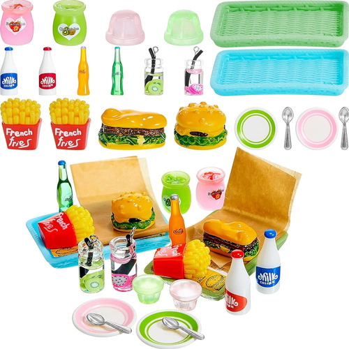 Chalyna 8 Set 20 Piezas Comida En Miniatura Simular Comida R