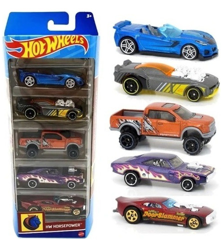 Hot Wheels Pack De 5 Autos Diseños Exclusivos Hw Envio Hoy