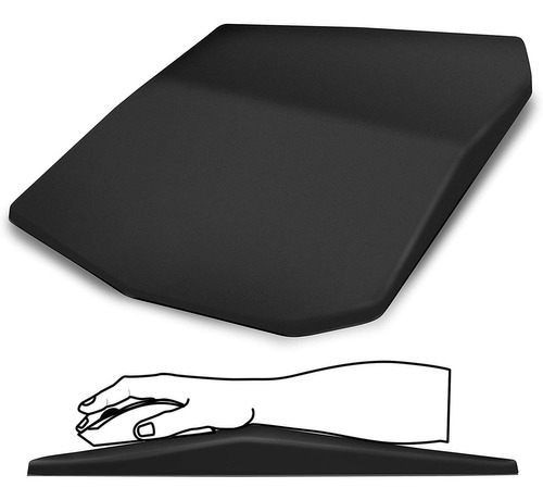 Mouse Pad Ergonomico De Gel Reposa Muneca Grueso Negro