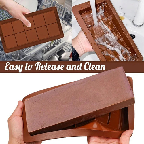 Molde Barras De Chocolate De Silicone - Molde De Gelo Para C