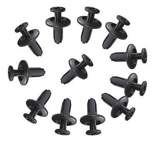 100 Units Of Plastic Rivets For Cars 6mm Hole