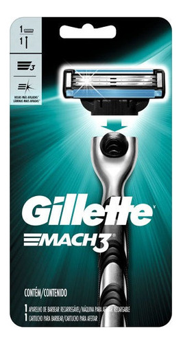 Máquina Prestobarba Para Afeitar Recargable Gillette Mach3 