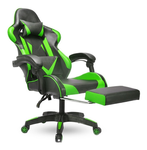 Silla Gamer Gaming Ergonomica Reclinable Color Verde
