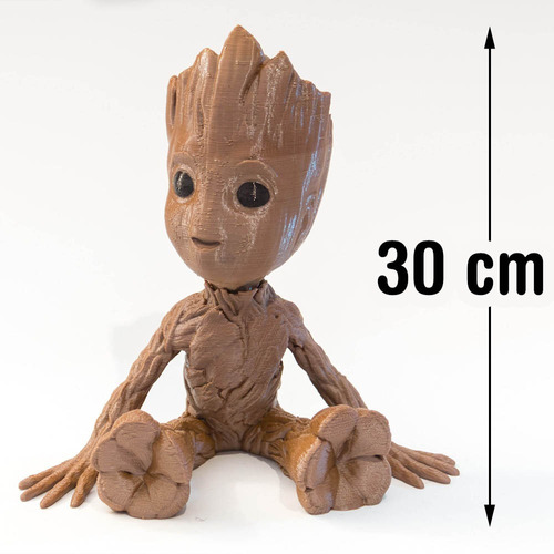 Boneco Baby Groot *30cm* (guardiões Galáxias) Cabeça Móvel
