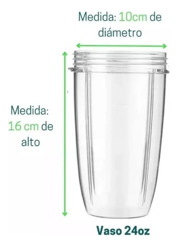 2 Vasos Para Nutribullet De 24 Onzas Con Aspa