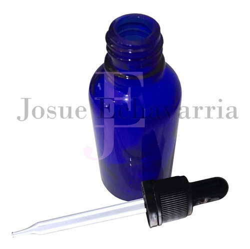 Imagen 3 de 4 de Botella De Vidrio Color Azul 50ml Gotero, Sello Inviolable.