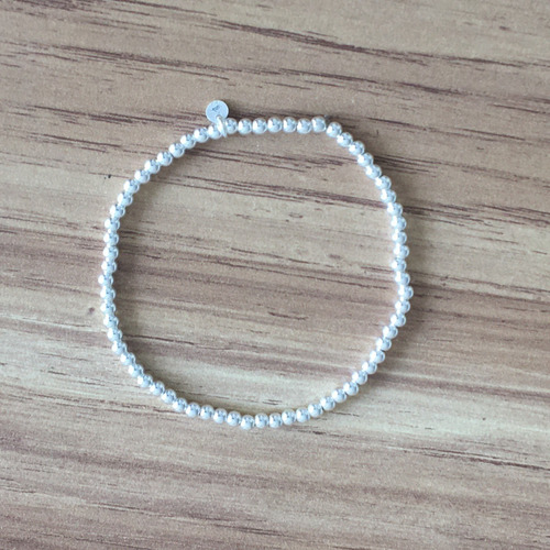 Imagen 3 de 10 de Pulsera De Plata 925 Bolitas De 3mm Elástica Mujer Agálea