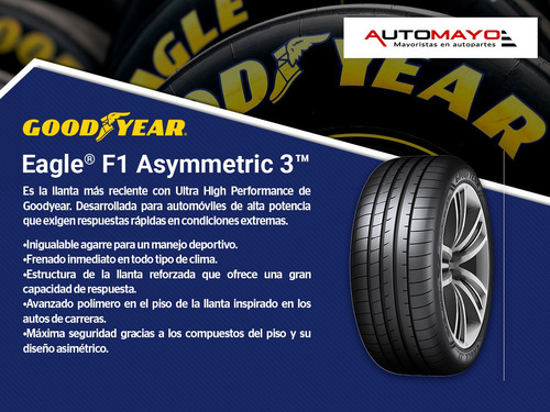 1 Llanta 245/45r18 (100y) Eagle F1 Asymmetric 3 Run Flat
