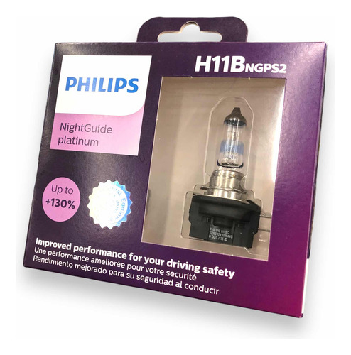 Pack 2x Focos Halógeno Philips Night Guide Platinum H11b 55w