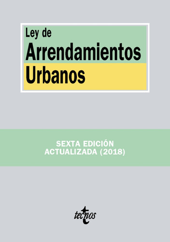 Libro Ley De Arrendamientos Urbanos De Editorial Tecnos Tecn