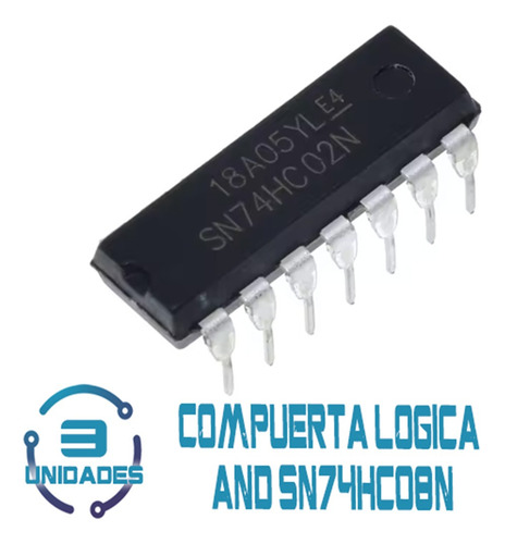3 Unid Compuerta Logica And Ic Sn74hc08n 7408 74hc08