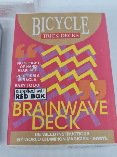 Mazo Brainwave Deck Bicycle Baraja Especial Para Magia Daryl