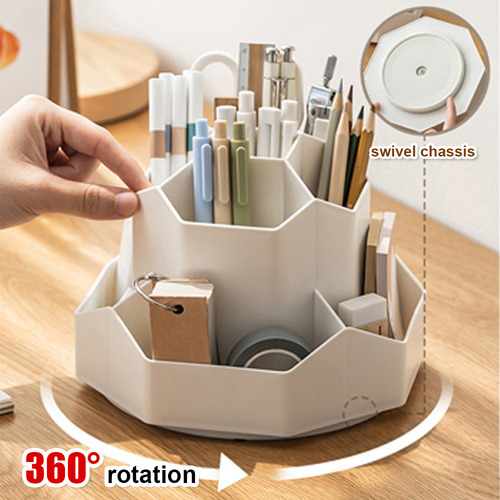 Porta-canetas Para Mesa, 9 Slots, Giratório De 360 Graus