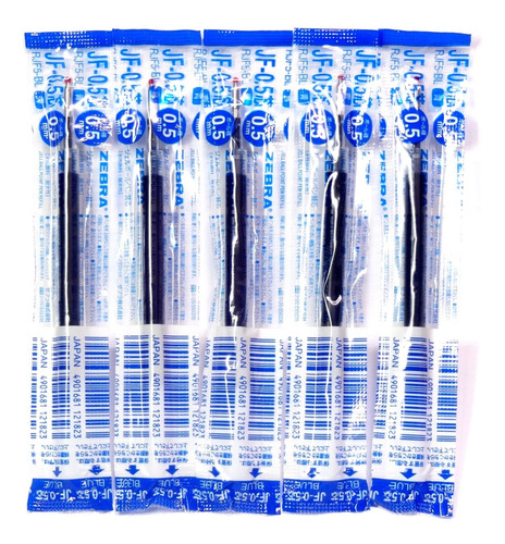 0,5 Mm) Color Azul Tinta Refill (jf-0.5) Para Zebra Sarasa ×