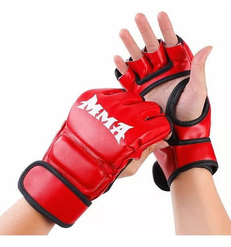 Mma Guantes De Boxeo Con Entrenamiento Medio Dedo Kickboxing