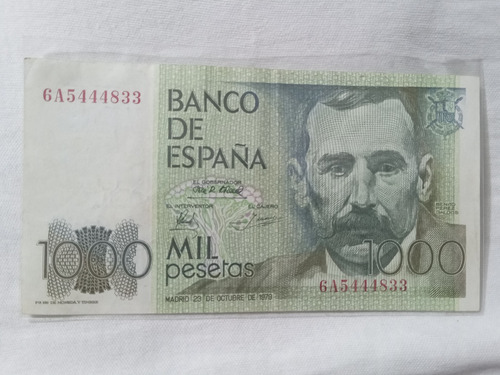 Billete De España 1000 Pesetas Del Año 1979
